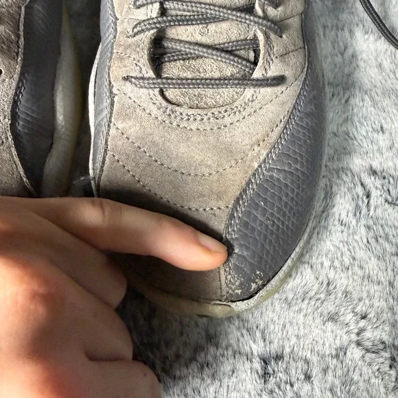 Jordan 12 Retro Dark Grey Wolf Grey Gold Mens Basketball Shoes 130690-005 Size 9 - Picture 6 of 11